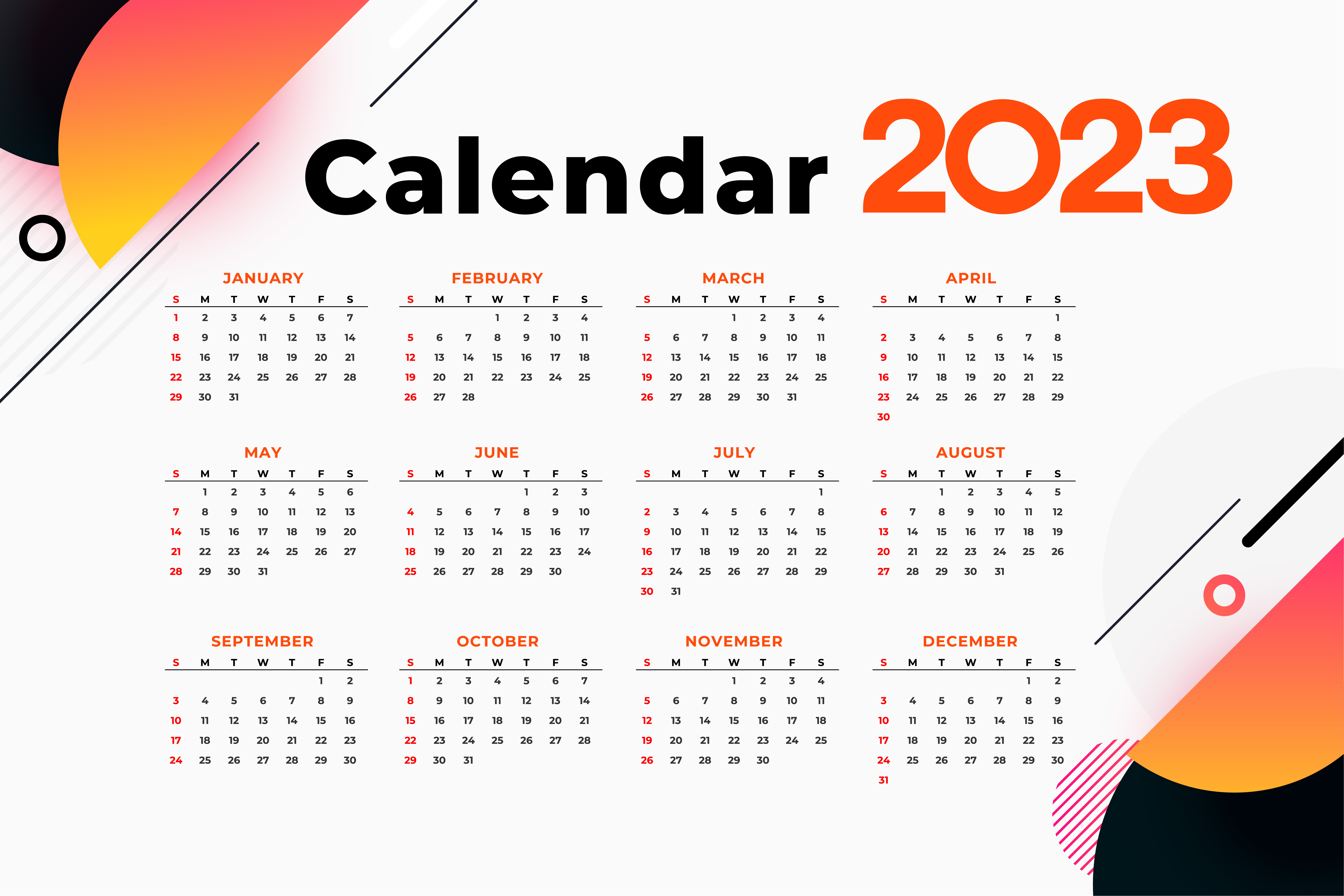 2022 Calendar Free Download HD Quality